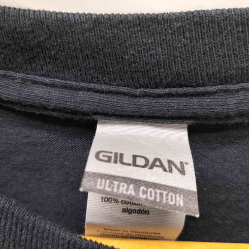 ギルダン GILDAN ULTRA COTTON バンド プリント L/S クルーネック ツアー Tシャツ サイケ柄 メンズ import:M